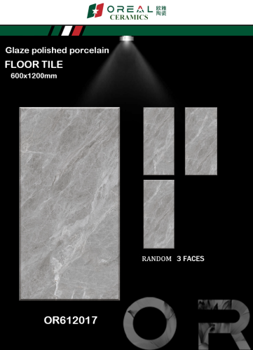 OREAL | Tiles | 24 X 48 | OR612017 | Floor Tile | Polished | Grey | Prime