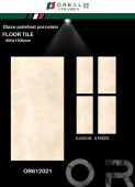 OREAL | Tiles | 24 X 48 | OR612021 | Floor Tile | Polished | Ivory | Prime