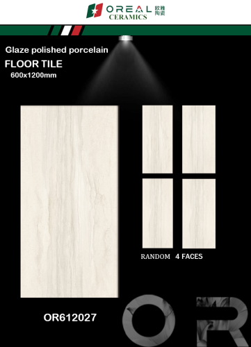 OREAL | Tiles | 24 X 48 | OR612027 | Floor Tile | Polished | Ivory | Prime