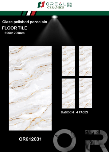 OREAL | Tiles | 24 X 48 | OR612031 | Floor Tile | Polished | White | Prime