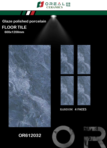 OREAL | Tiles | 24 X 48 | OR612032 | Floor Tile | Polished | Blue | Prime