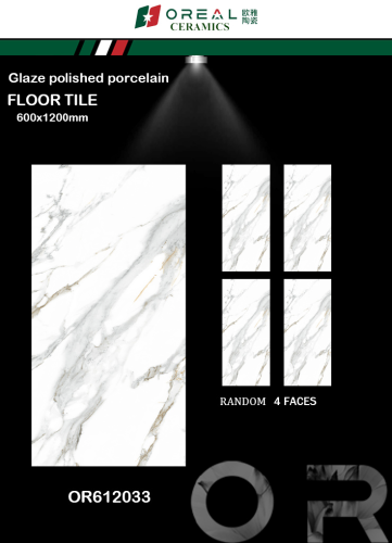 OREAL | Tiles | 24 X 48 | OR612033 | Floor Tile | Polished | White | Prime