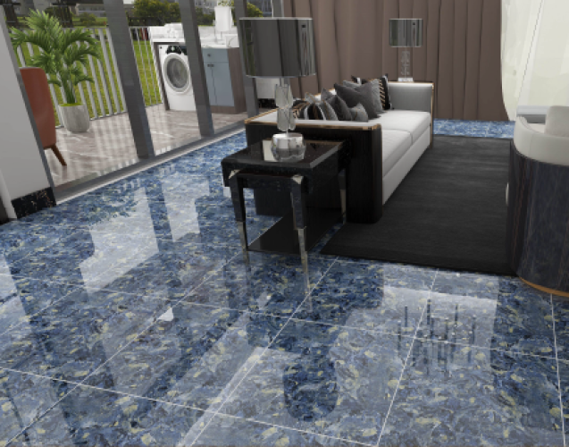 KEMPINS | Tiles | 24 X 24 | KP6026B | Floor Tile | Polished | Blue | Prime