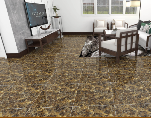 KEMPINS | Tiles | 24 X 24 | KP6031B | Floor Tile | Polished | Dark Brown | Prime