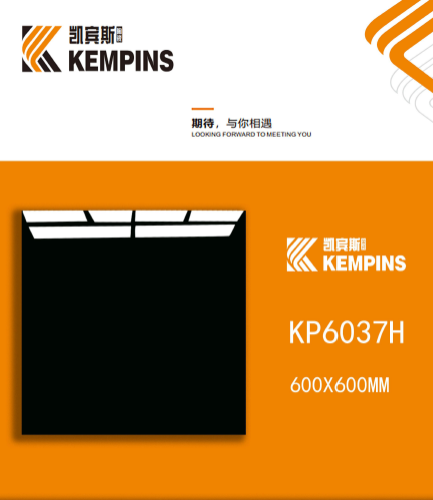 KEMPINS | Tiles | 24 X 24 | KP6037H | Floor Tile | Polished | Black  | Prime