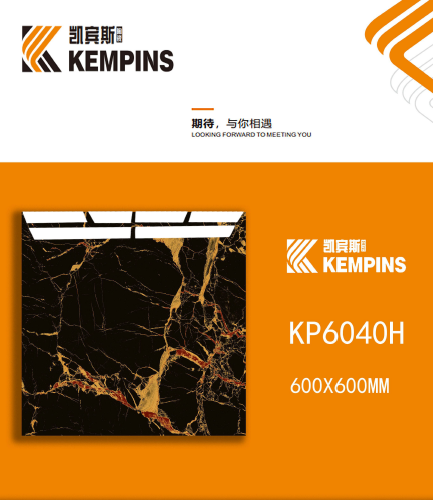 KEMPINS | Tiles | 24 X 24 | KP6040H | Floor Tile | Polished | Black  | Prime