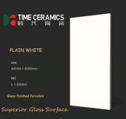 TIME | Tiles | 24 X 48 | L1-2000 | Floor Tile | Polished | White | AAA Quality