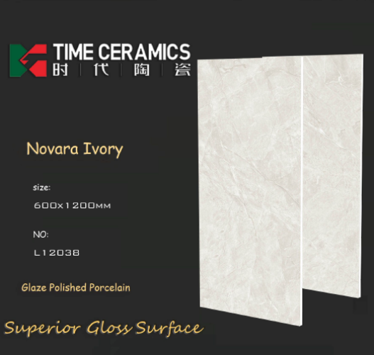 TIME | Tiles | 24 X 48 | L1-2038 | Floor Tile | Polished | Ivory | AAA Quality