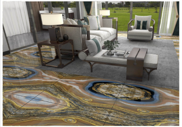 TIME | Tiles | 24 X 48 | L1-2042B | Floor Tile | Polished | Multicolour | AAA Quality