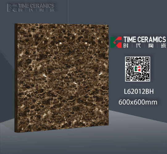 TIME | Tiles | 24 X 24 | L62012BH | Floor Tile | Polished | Dark Brown | AAA Quality