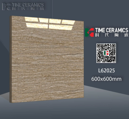 TIME | Tiles | 24 X 24 | L62025 | Floor Tile | Polished | Ivory Brown | AAA Quality
