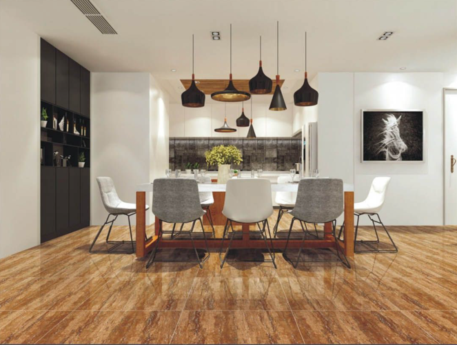 TIME | Tiles | 24 X 24 | L62029B | Floor Tile | Polished | Metalic Brown | AAA Quality