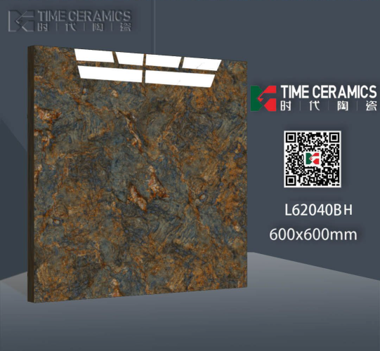 TIME | Tiles | 24 X 24 | L62040BH | Floor Tile | Polished | Metalic Brown | AAA Quality
