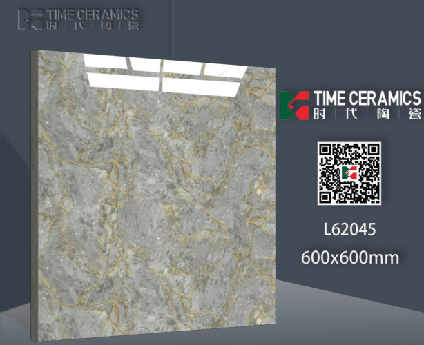 TIME | Tiles | 24 X 24 | L62045 | Floor Tile | Polished | Grey | AAA Quality