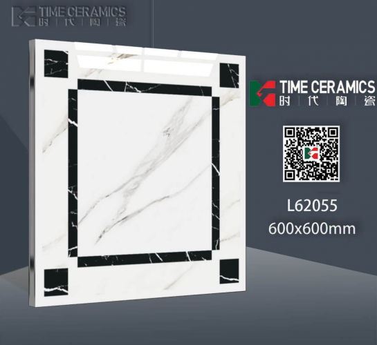TIME | Tiles | 24 X 24 | L62055 | Floor Tile | Polished | White | AAA Quality