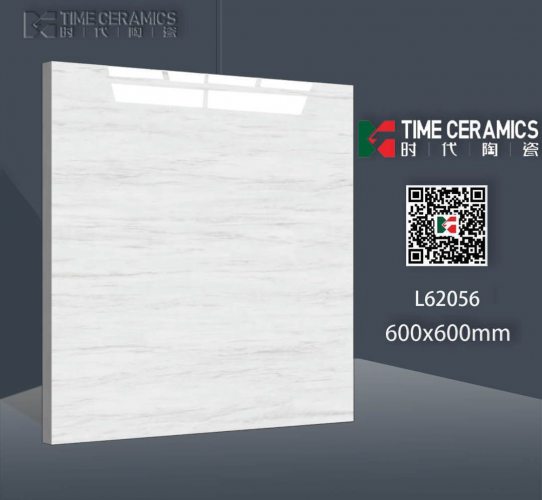 TIME | Tiles | 24 X 24 | L62056 | Floor Tile | Polished | White | AAA Quality