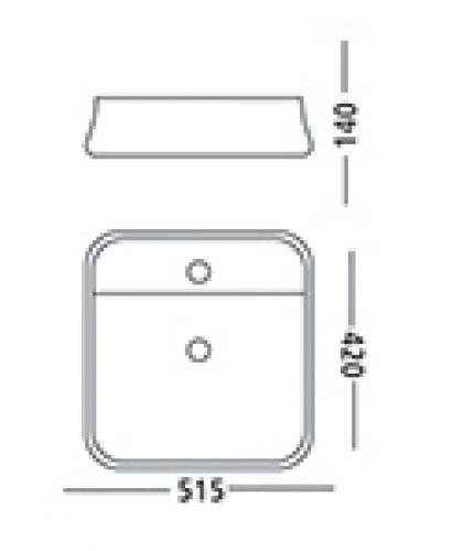 POOL | Sanitary Ware | ROUND SQUARE VANITY BLOW