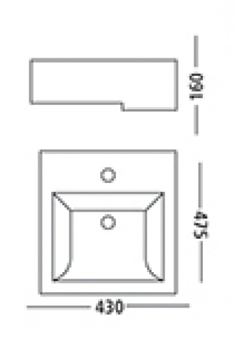 POOL | Sanitary Ware | SQUARE VANITY BLOW