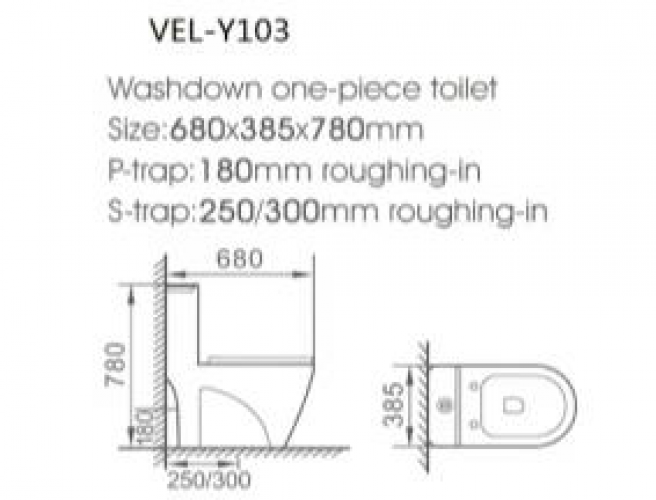 VELLY ITALIA | Sanitary Ware | VEL-Y103 (4'')